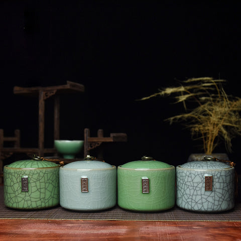 Image of Boite à thé Chinoise en porcelaine de Longquan Céladon