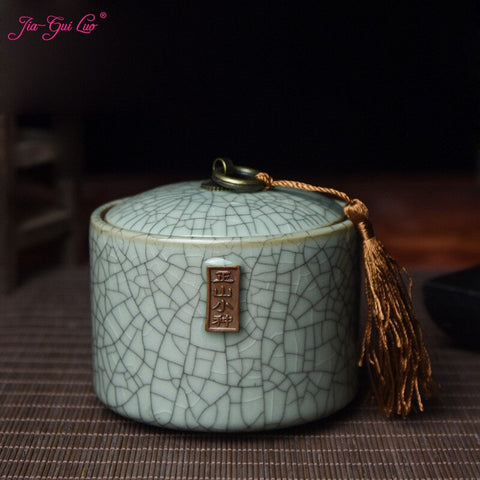 Image of Boite à thé Chinoise en porcelaine de Longquan Céladon