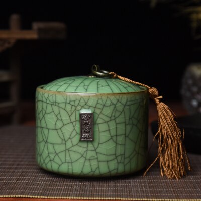 Image of Boite à thé Chinoise en porcelaine de Longquan Céladon