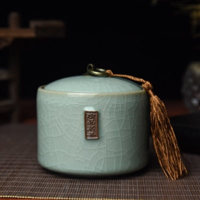 Boite à thé Chinoise en porcelaine de Longquan Céladon